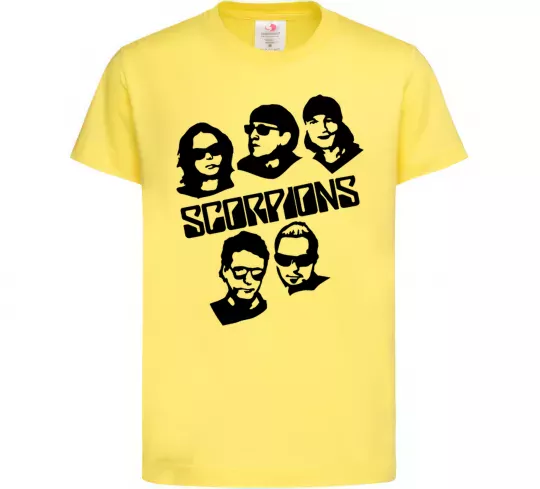 Детская футболка Scorpions faces Лимонный фото