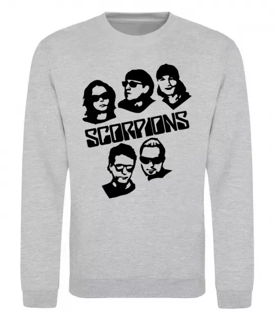 Свитшот Scorpions faces Серый меланж фото