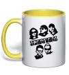 Чашка з кольоровою ручкою Scorpions faces Лимонний фото