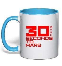Чашка с цветной ручкой 30 seconds to mars logo