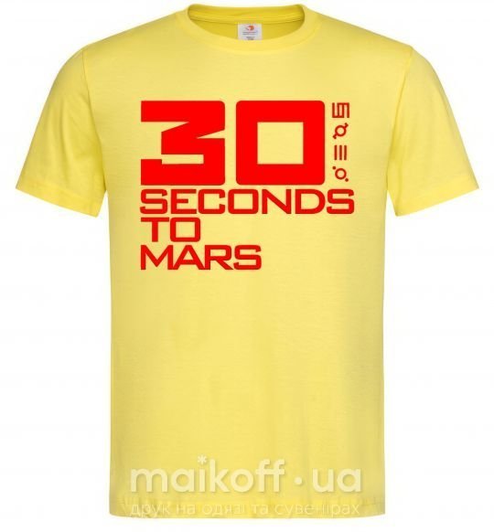 Мужская футболка 30 seconds to mars logo Лимонный фото