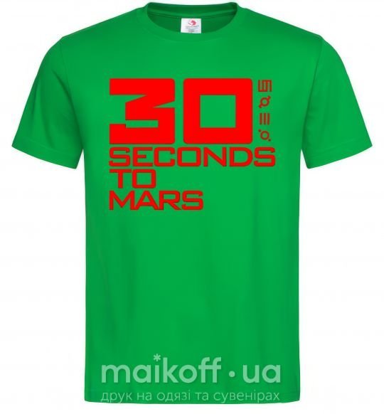 Мужская футболка 30 seconds to mars logo Зеленый фото