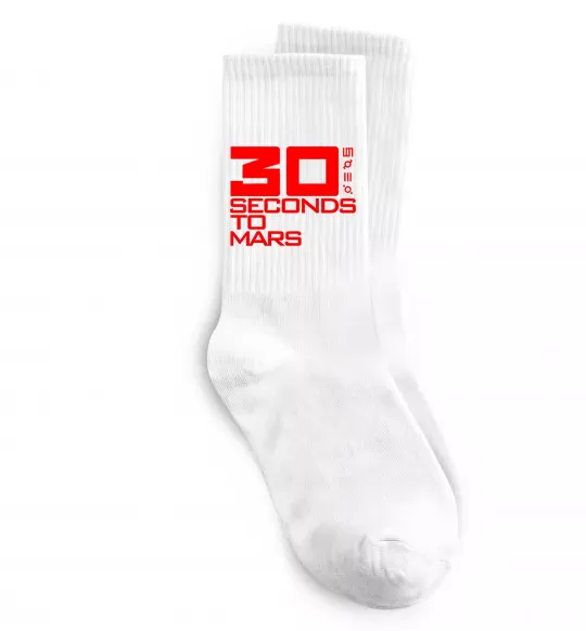 Носки 30 seconds to mars logo Белый фото