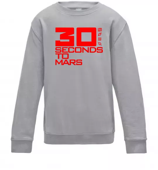 Дитячий світшот 30 seconds to mars logo Сірий меланж фото