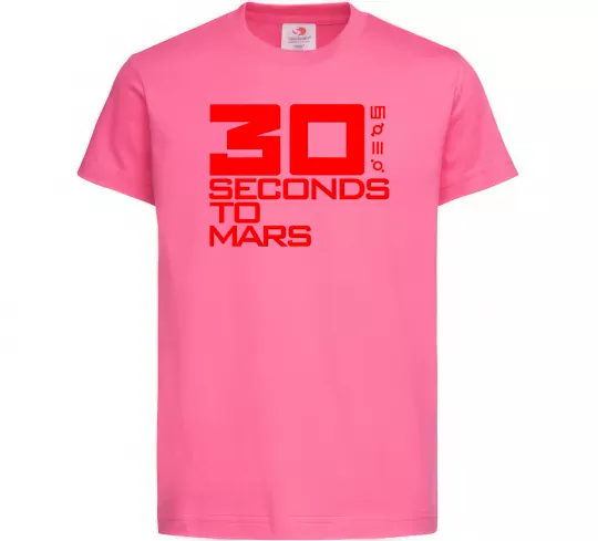 Детская футболка 30 seconds to mars logo Ярко-розовый фото