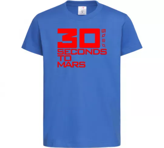 Детская футболка 30 seconds to mars logo Ярко-синий фото