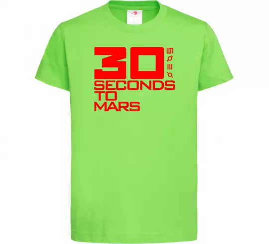 Детская футболка 30 seconds to mars logo Лаймовый фото