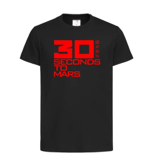 Дитяча футболка 30 seconds to mars logo Чорний фото