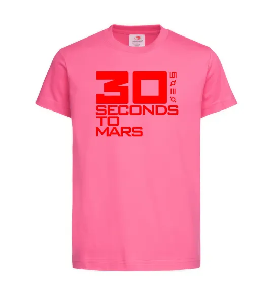 Дитяча футболка 30 seconds to mars logo Яскраво-рожевий фото