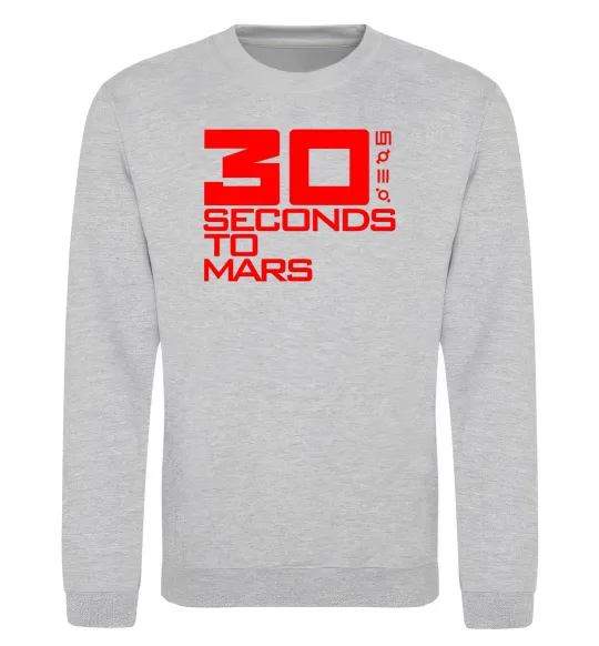Свитшот 30 seconds to mars logo Серый меланж фото