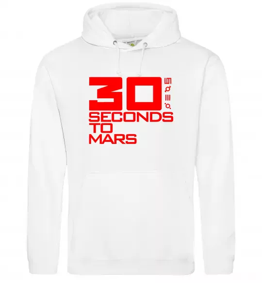 Жіноча толстовка (худі) 30 seconds to mars logo Білий фото