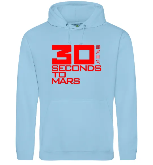 Женская толстовка (худи) 30 seconds to mars logo Голубой фото