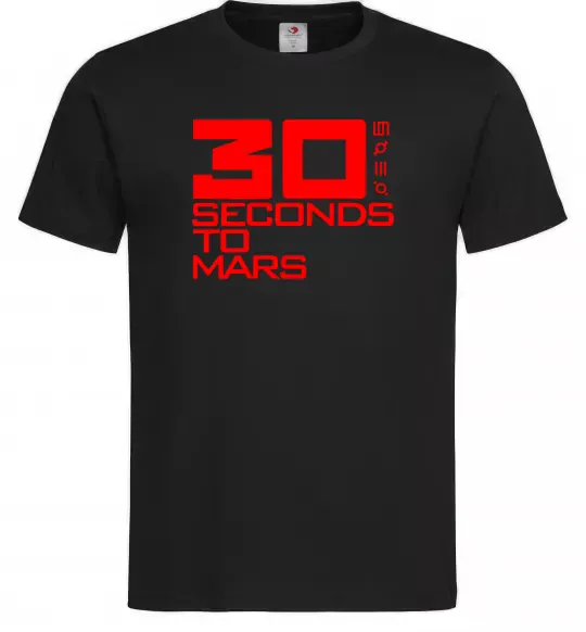 Чоловіча футболка 30 seconds to mars logo Чорний фото