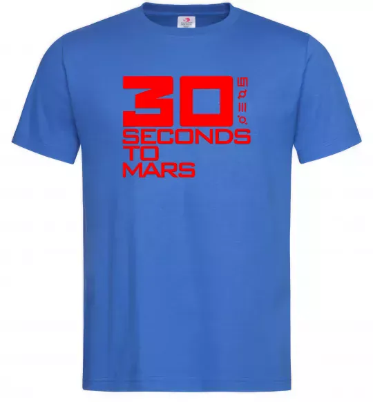 Чоловіча футболка 30 seconds to mars logo Яскраво-синій фото