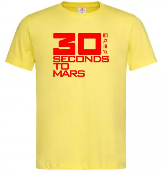 Чоловіча футболка 30 seconds to mars logo Лимонний фото