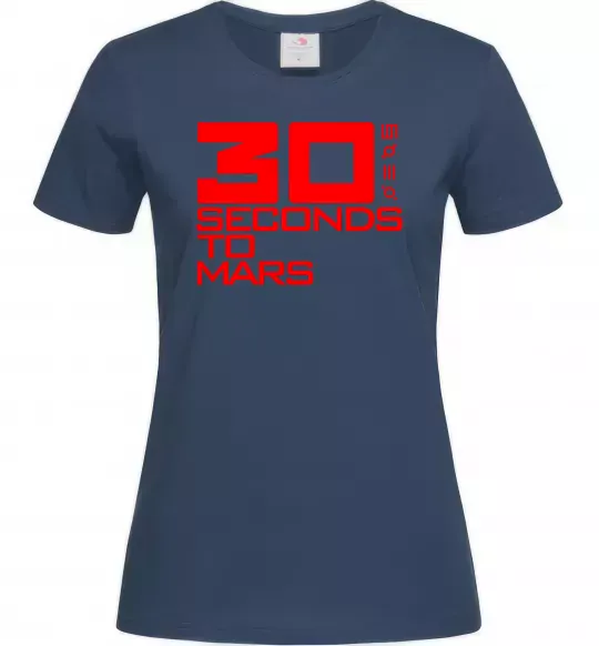 Жіноча футболка 30 seconds to mars logo Темно-синій фото