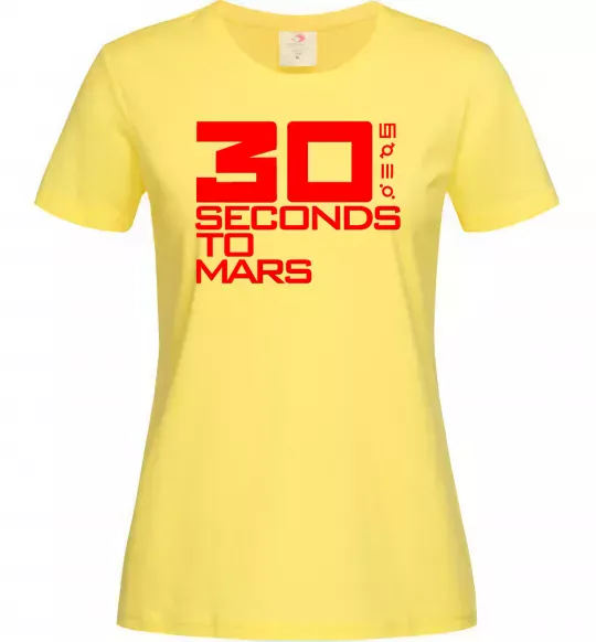Жіноча футболка 30 seconds to mars logo Лимонний фото