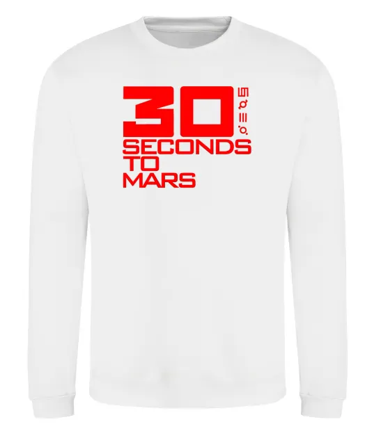 Світшот 30 seconds to mars logo Білий фото