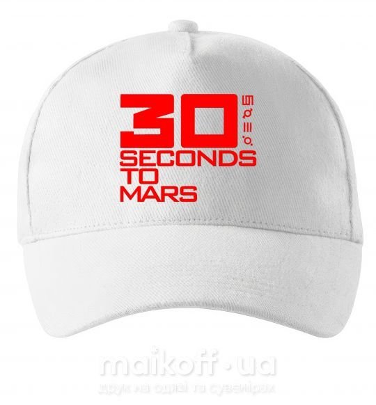 Кепка 30 seconds to mars logo Білий фото