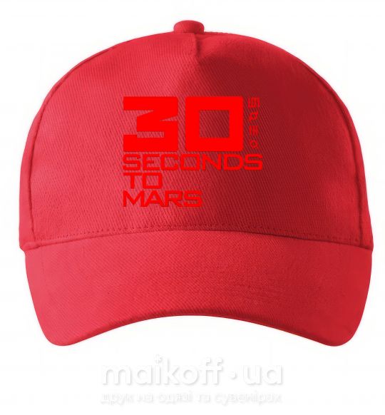 Кепка 30 seconds to mars logo Червоний фото