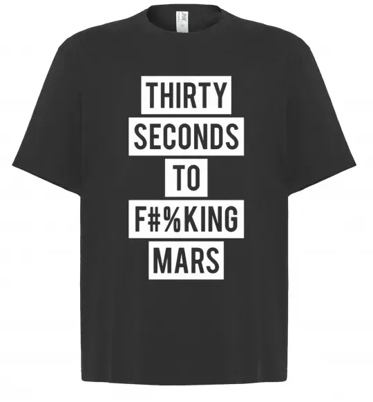 Футболка Оверсайз Thirty seconds to f mars Чорний фото