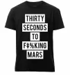 Мужская премиум футболка Thirty seconds to f mars Черный фото