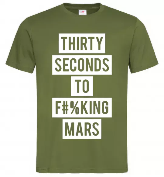 Чоловіча футболка Thirty seconds to f mars Оливковий фото
