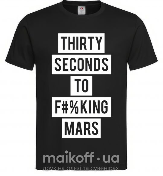 Мужская футболка Thirty seconds to f mars Черный фото