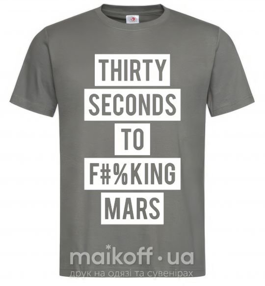 Мужская футболка Thirty seconds to f mars Графит фото