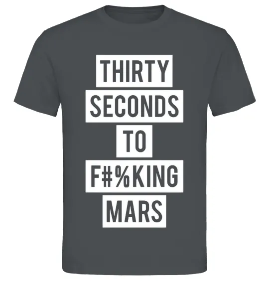 Чоловіча футболка Thirty seconds to f mars Графіт фото