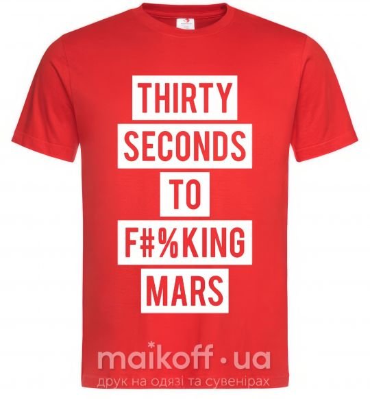 Мужская футболка Thirty seconds to f mars Красный фото