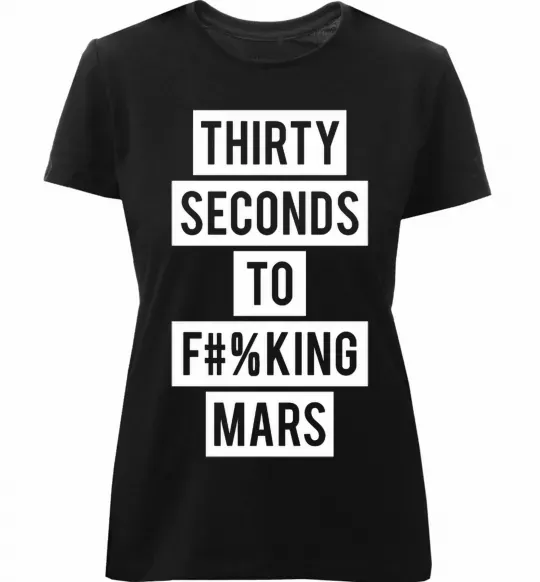 Жіноча преміум футболка Thirty seconds to f mars Чорний фото