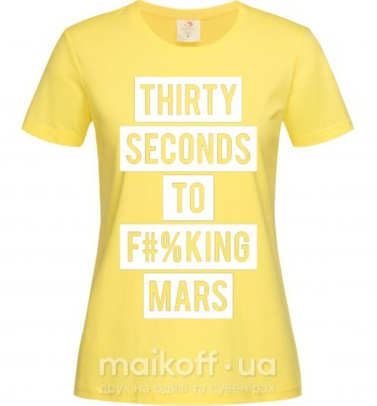 Жіноча футболка Thirty seconds to f mars Лимонний фото