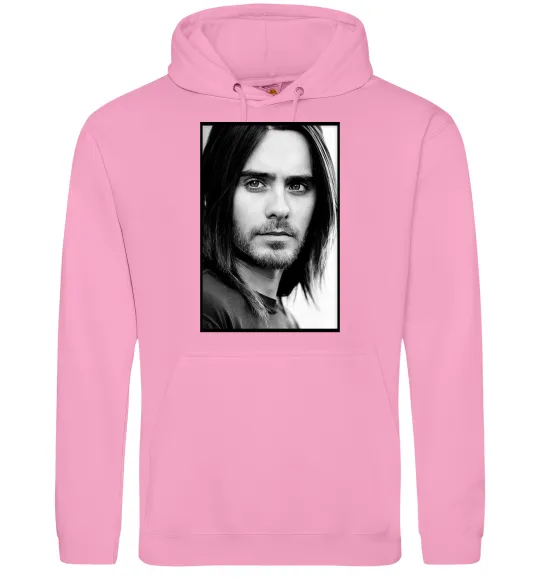 Женская толстовка (худи) Jared Leto ч/б Розовый фото