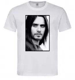 Чоловіча футболка Jared Leto ч/б Білий фото