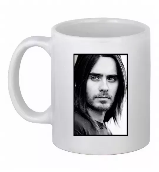 Чашка керамічна Jared Leto ч/б Білий фото