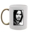 Чашка з кольоровою ручкою Jared Leto ч/б Золото фото