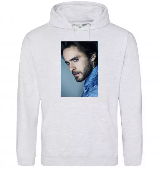 Женская толстовка (худи) Jared Leto photo Серый меланж фото