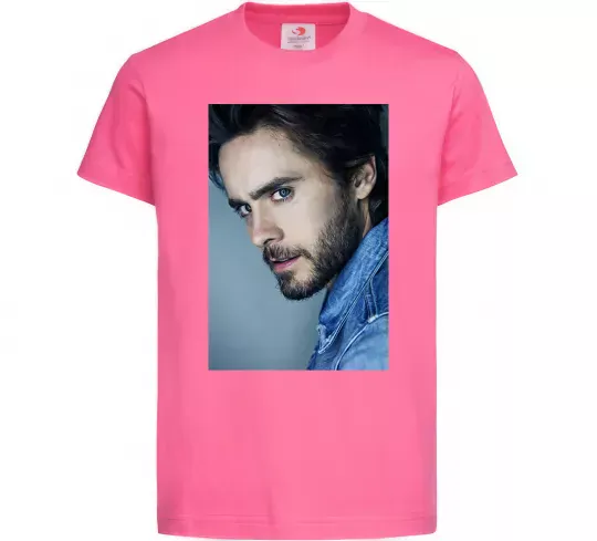 Детская футболка Jared Leto photo Ярко-розовый фото