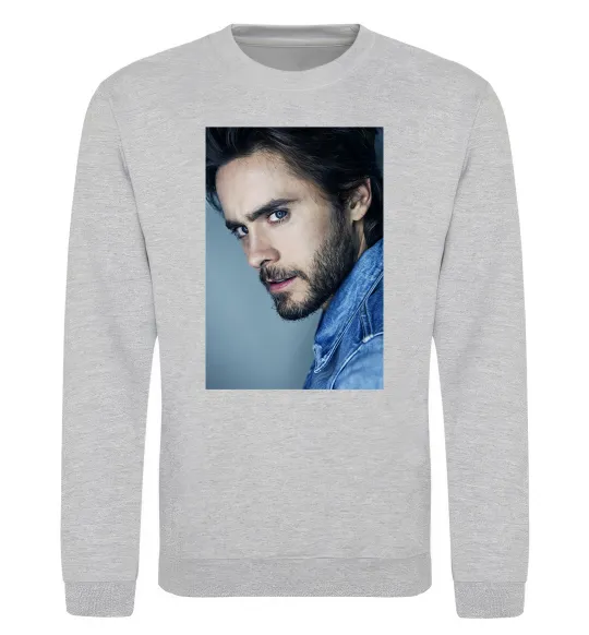 Свитшот Jared Leto photo Серый меланж фото