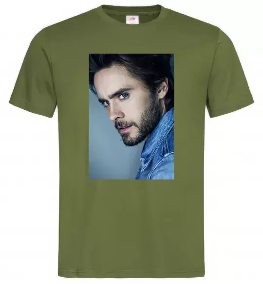 Чоловіча футболка Jared Leto photo Оливковий фото
