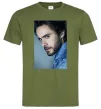 Чоловіча футболка Jared Leto photo Оливковий Чоловіча футболка Jared Leto photo Оливковий фото
