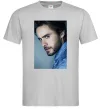 Чоловіча футболка Jared Leto photo Сірий Чоловіча футболка Jared Leto photo Сірий фото
