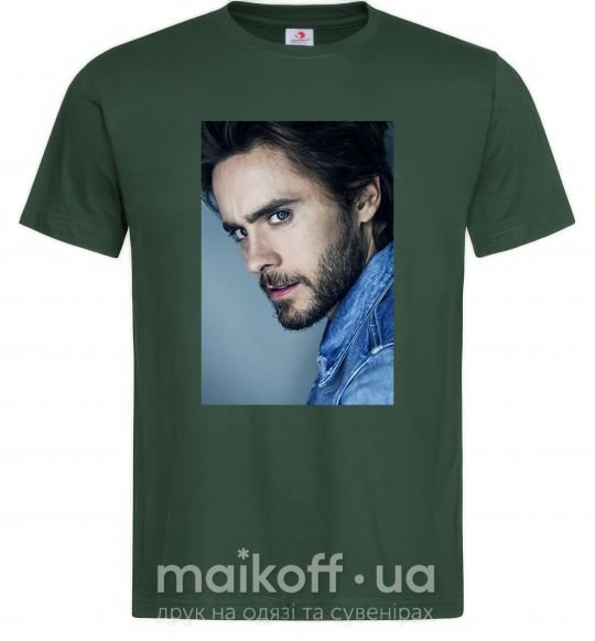 Мужская футболка Jared Leto photo Темно-зеленый фото