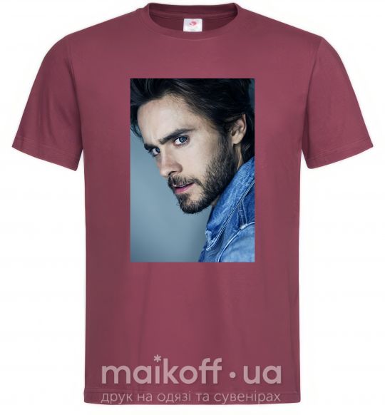 Мужская футболка Jared Leto photo Бордовый фото