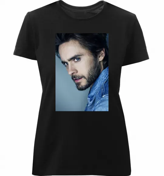 Женская премиум футболка Jared Leto photo Черный фото