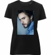 Женская премиум футболка Jared Leto photo Черный фото
