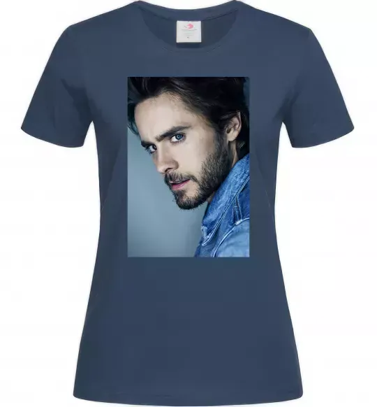 Женская футболка Jared Leto photo Темно-синий фото