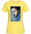Женская футболка Jared Leto photo Лимонный Женская футболка Jared Leto photo Лимонный фото