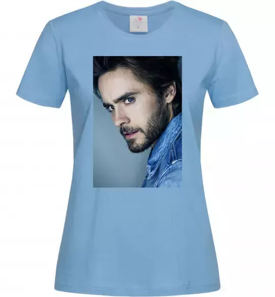 Женская футболка Jared Leto photo Голубой фото